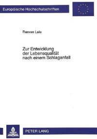 Book Cover for Zur Entwicklung Der Lebensqualitaet Nach Einem Schlaganfall by Rasvan Lalu
