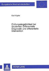 Book Cover for Pruefungsaengstlichkeit Bei Studenten by Karl Kuepfer
