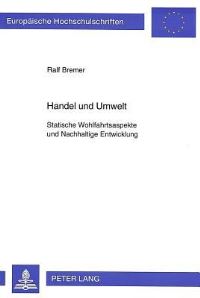 Book Cover for Handel Und Umwelt by Ralf Bremer