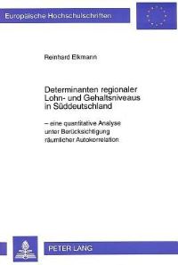 Book Cover for Determinanten Regionaler Lohn- Und Gehaltsniveaus in Suddeutschland by Reinhard Elkmann