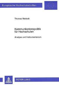 Book Cover for Kommunikationspolitik Fur Hochschulen by Thomas Nietiedt