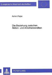 Book Cover for Die Beziehung Zwischen Aktien- Und Anleihenrenditen by Achim Peijan