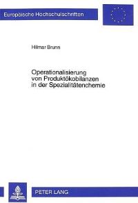 Book Cover for Operationalisierung Von Produktokobilanzen in Der Spezialitatenchemie by Hilmar Brunn