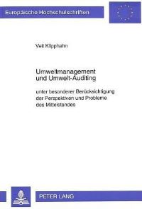 Book Cover for Umweltmanagement Und Umwelt-Auditing Unter Besonderer Beruecksichtigung Der Perspektiven Und Probleme Des Mittelstandes by Veit Klipphahn