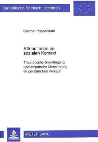 Book Cover for Attributionen Im Sozialen Kontext by Dietmar Puppendahl