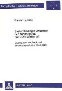 Book Cover for Systembedingte Ursachen Des Niedergangs Der DDR-Wirtschaft by Christian Heimann