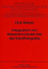 Book Cover for Integration Von Wissensmodulen Bei Der Kreditvergabe by Olaf Weber