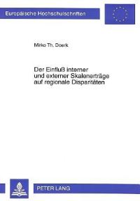 Book Cover for Der Einfluss Interner Und Externer Skalenertraege Auf Regionale Disparitaeten by Mirko Th Doerk