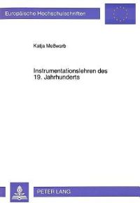 Book Cover for Instrumentationslehren Des 19. Jahrhunderts by Katja Meßwarb