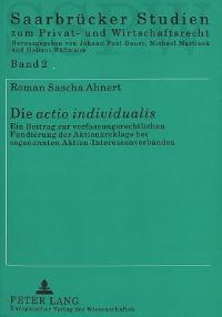 Book Cover for Die Actio Individualis by Roman Sascha Ahnert