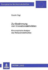 Book Cover for Zur Bestimmung Von Innovationsaktivitaeten by Carolin Vogt