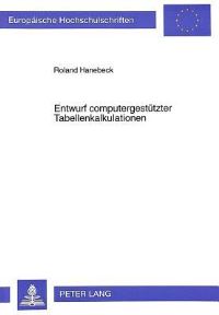 Book Cover for Entwurf Computergestutzter Tabellenkalkulationen by Roland Hanebeck