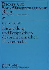 Book Cover for Entwicklung Und Perspektiven Des Oesterreichischen Devisenrechts by Gerhard Schulz