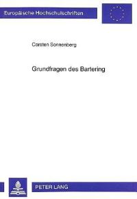 Book Cover for Grundfragen Des Bartering by Carsten Sonnenberg