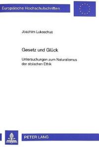 Book Cover for Gesetz Und Glueck by Joachim Lukoschus