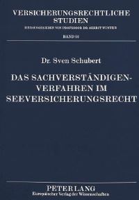 Book Cover for Das Sachverstaendigenverfahren Im Seeversicherungsrecht by Sven Schubert