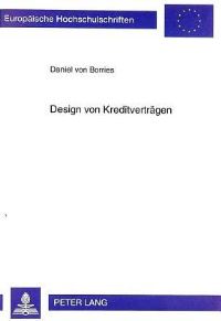 Book Cover for Design Von Kreditvertragen by Daniel von Borries