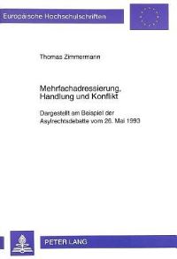 Book Cover for Mehrfachadressierung, Handlung Und Konflikt by Thomas Zimmermann
