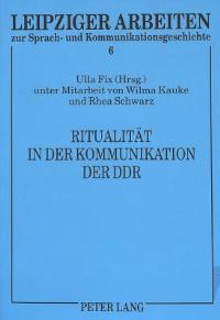 Book Cover for Ritualitat in Der Kommunikation Der DDR by Ulla Fix