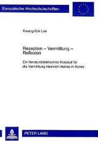 Book Cover for Rezeption - Vermittlung - Reflexion by KwangBok Lee
