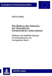 Book Cover for Die Stellung Des Aktionaers Bei Uebernahmen Boersenkotierter Unternehmen by Barbara Moeller