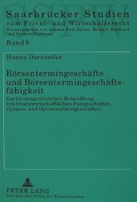 Book Cover for Borsentermingeschafte Und Borsentermingeschaftsfahigkeit by Hanno Dornseifer