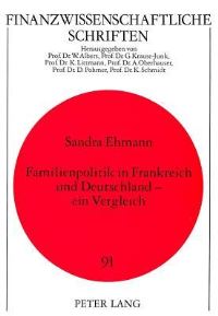 Book Cover for Familienpolitik in Frankreich Und Deutschland - Ein Vergleich by Sandra Ehmann