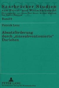 Book Cover for Absatzforderung Durch «Zinssubventionierte>> Darlehen by Patrick Lenz