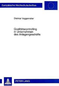 Book Cover for Qualitatscontrolling in Unternehmen Des Anlagengeschafts by Dietmar Voggenreiter