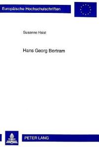 Book Cover for Hans Georg Bertram by Susanne Haist