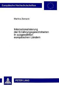 Book Cover for Internationalisierung Der Ernaehrungsgewohnheiten in Ausgewaehlten Europaeischen Laendern by Martina Ziemann