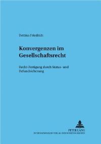 Book Cover for Konvergenzen Im Gesellschaftsrecht by Bettina Friedrich