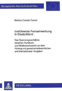 Book Cover for Irrefuhrende Fernsehwerbung in Deutschland by Martina CoerdtsTaxhet
