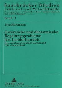Book Cover for Juristische Und Oekonomische Regelungsprobleme Des Insiderhandels by Joerg Hartmann