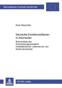 Book Cover for Deutsche Direktinvestitionen in Indonesien by Kiran Mazumdar