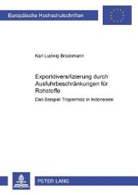 Book Cover for Exportdiversifizierung Durch Ausfuhrbeschrankungen Fur Rohstoffe by Karl Ludwig Brockmann