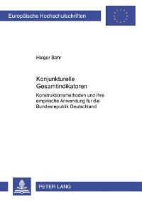 Book Cover for Konjunkturelle Gesamtindikatoren by Holger Bahr