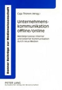 Book Cover for Unternehmens - Kommunikation Offline/online by Caja Thimm