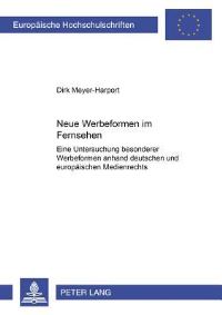 Book Cover for Neue Werbeformen Im Fernsehen by Dirk MeyerHarport