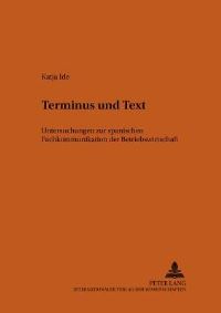 Book Cover for Terminus Und Text by Katja Ide