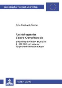 Book Cover for Rechtsfragen Der Elektrokrampftherapie by Antje ReinhardtGilmour