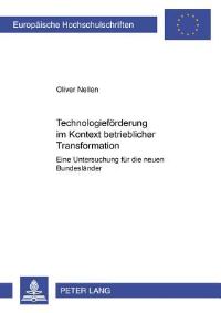 Book Cover for Technologieforderung Im Kontext Betrieblicher Transformation by Oliver Nellen