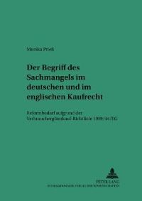 Book Cover for Der Begriff Des Sachmangels Im Deutschen Und Im Englischen Kaufrecht by Monika Prieß