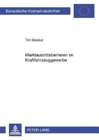 Book Cover for Marktaustrittsbarrieren Im Kraftfahrzeuggewerbe by Tim Steiskal