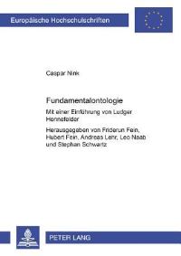 Book Cover for Fundamentalontologie by Caspar Nink