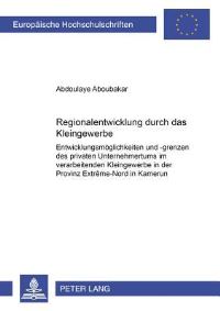 Book Cover for Regionalentwicklung Durch Das Kleingewerbe by Abdoulaye Aboubakar