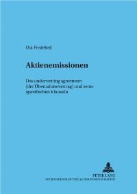 Book Cover for Aktienemissionen Das Underwriting Agreement (Der Uebernahmevertrag) Und Seine Spezifischen Klauseln by Uta Fredebeil