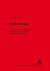 Book Cover for Textbedeutung by Alexander Mehler
