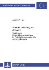 Book Cover for Praferenzmessung Von Anlegern by Joachim A Hein