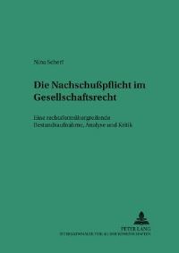 Book Cover for Die Nachschußpflicht Im Gesellschaftsrecht by Nina Scherf